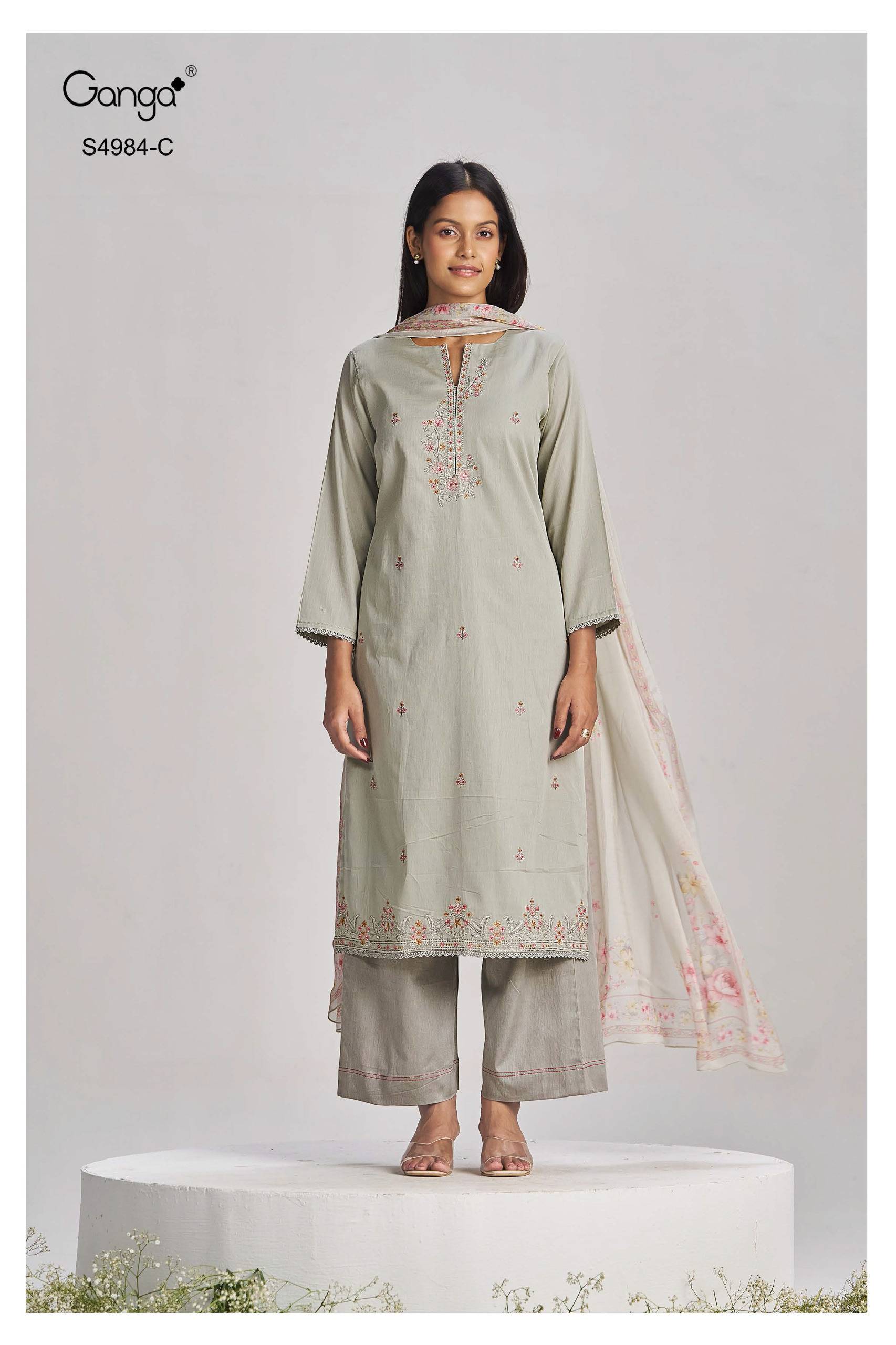 LISHKA 4984 SERIES BY GANGA FASHION Beautiful ColourfulCOTTON SATIN Dresses At Wholesale Price